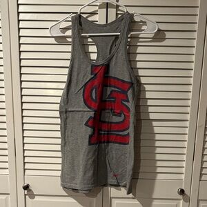 Nike Heather Gray Tank with Black Swoosh